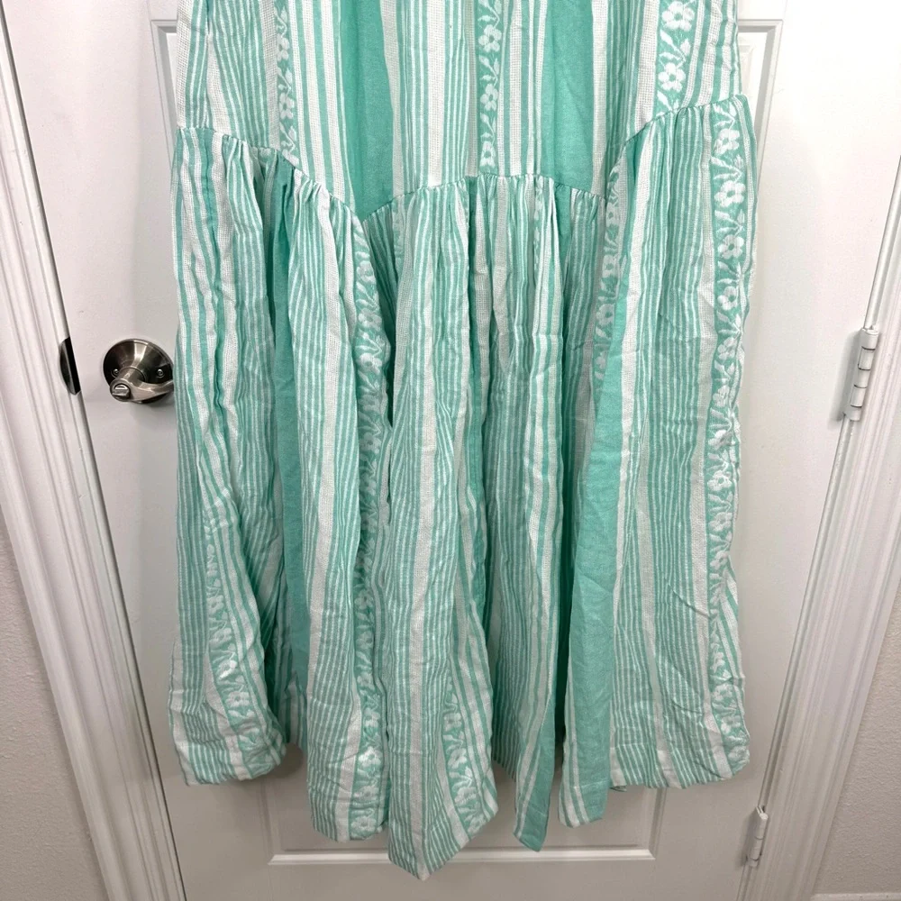 FREE PEOPLE Mabel Maxi Dress NEW Size M Undyed Combo Green